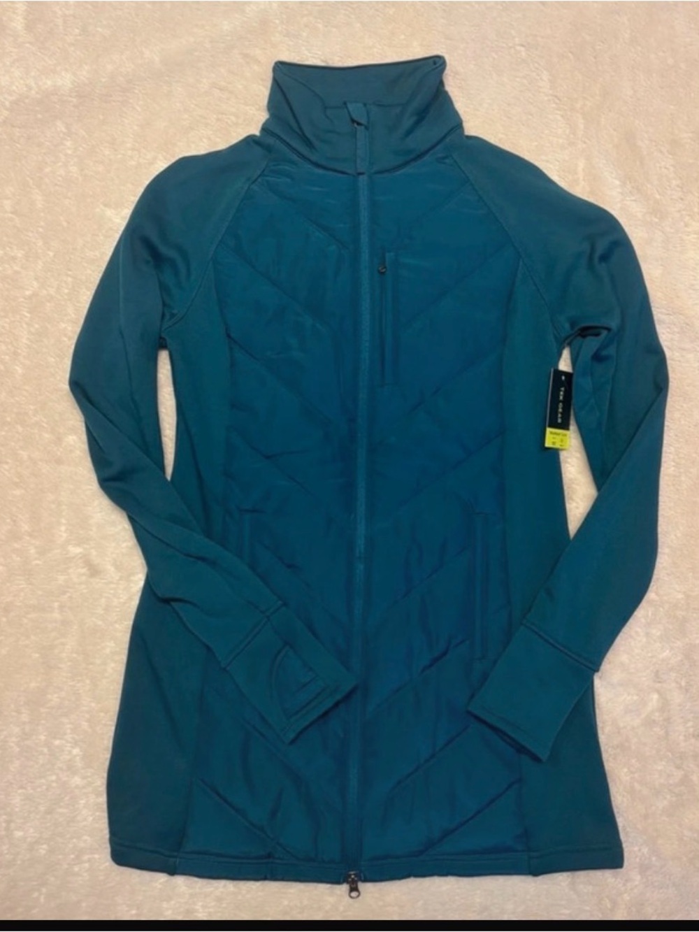 Tek Gear Teal Full-Zip Quilted Puffer Jacket